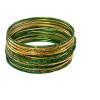 KrisKlank Indian Bangles Gold Green Simple Finish